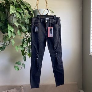 Distressed Charcoal Grey Jeans